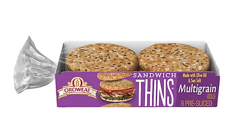 Package of Oroweat Multigrain Sandwich Thins