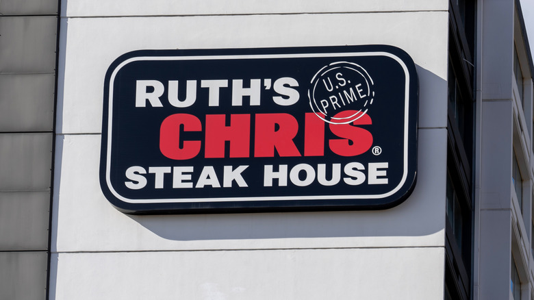 Ruth's Chris Steakhouse sign on side of building