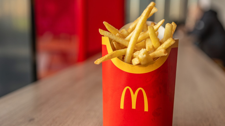 McDonald's french fries standing up