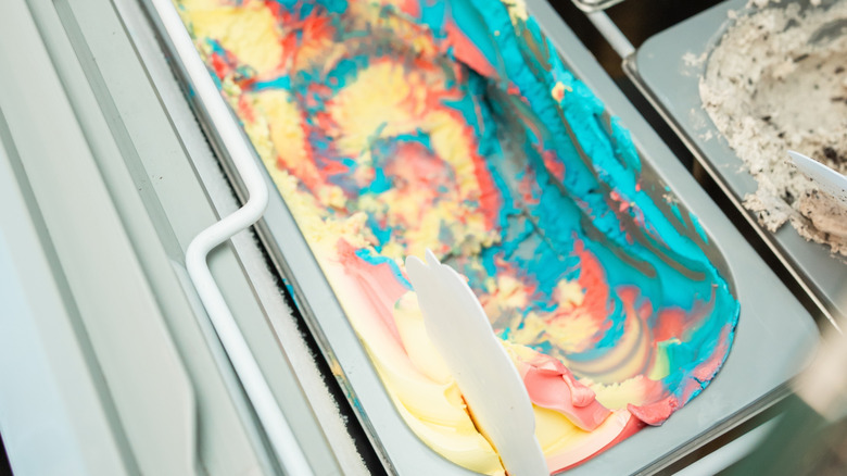 scooping superman ice cream