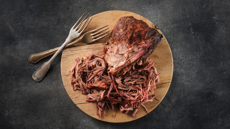 BBQ pulled pork on a plate