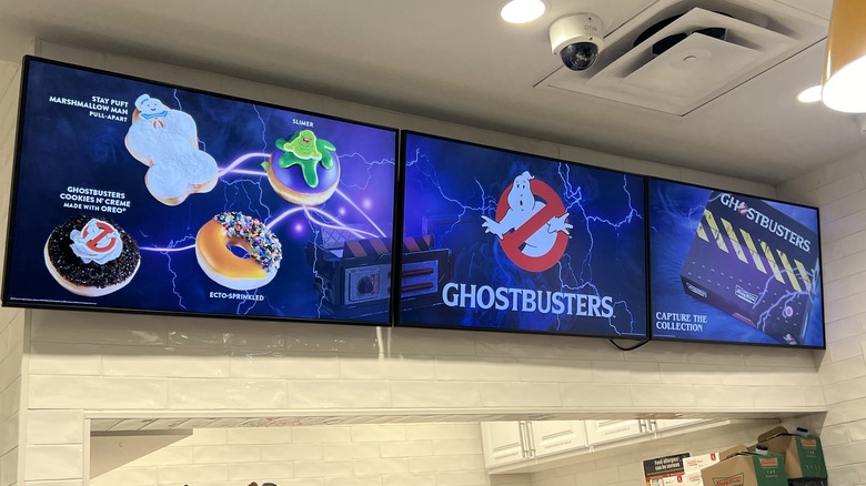 Ghosbusters Krispy Kreme menu screens