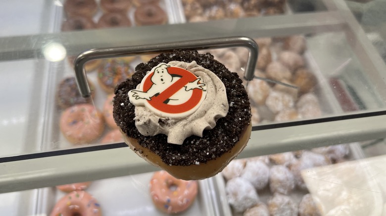 Ghostbusters logo on doughnut