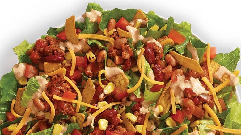 Wendy's Taco Salad seen from above