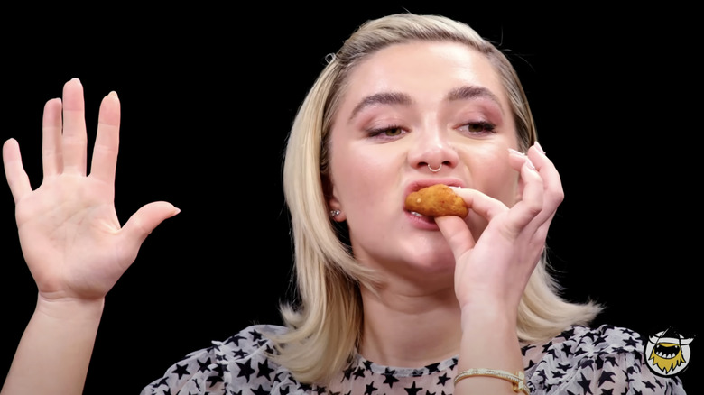 Florence Pugh on Hot Ones