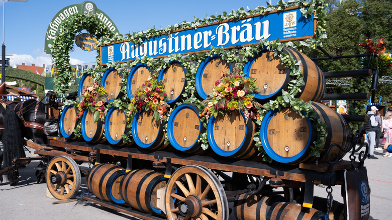 barrels of Augustiner Bräu beer