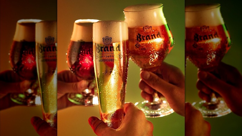 three glasses of Brand Bier