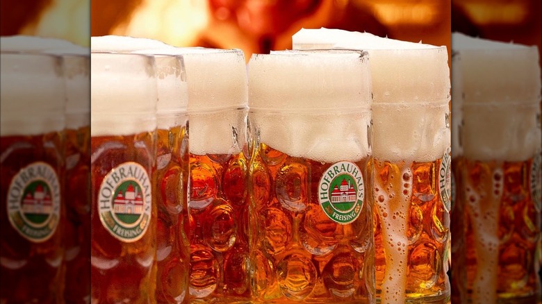 Hofbrauhaus of Freising glasses of beer