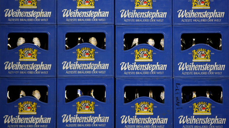 cases of Weihenstephan beer