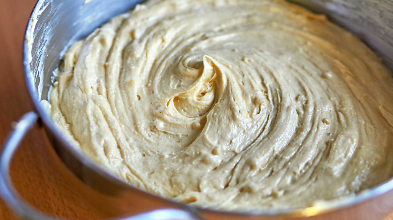 Cake mixture in a bowl