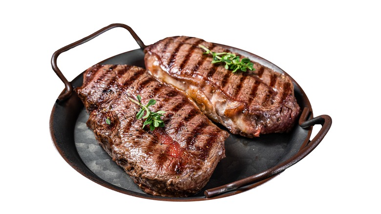 grilled flat iron steaks