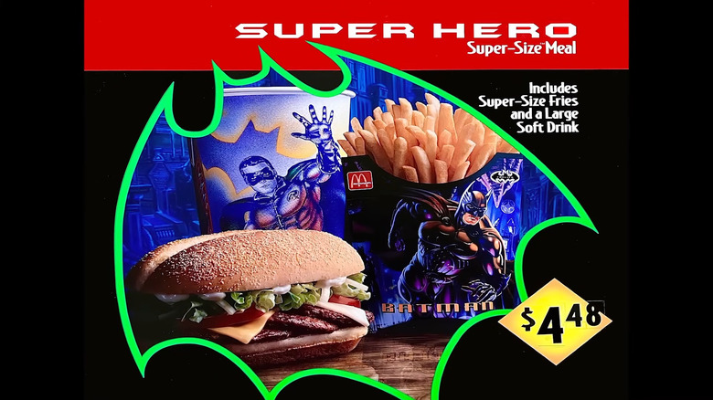 Super Hero burger meal promotional ad for McDonald's