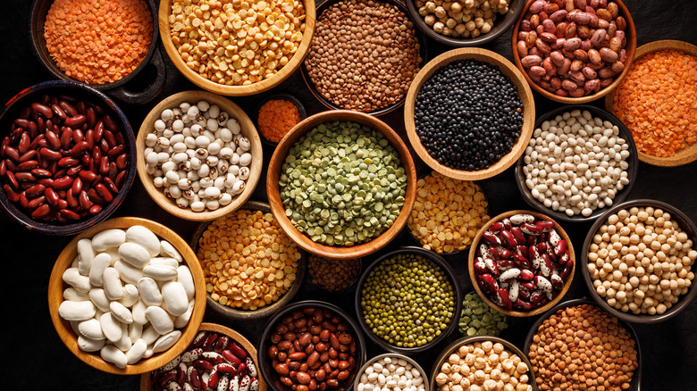 multiple beans in bowls