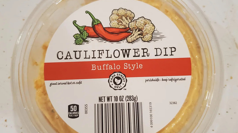 Close up picture of Buffalo style cauliflower dip