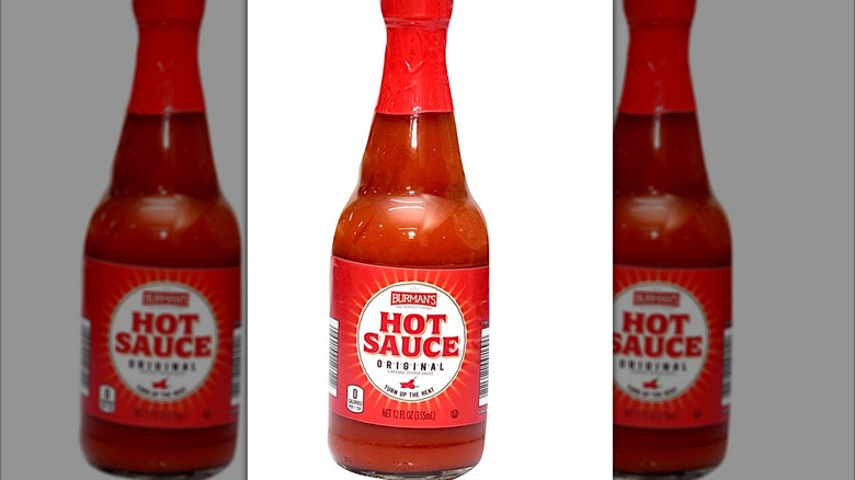 Burman's hot sauce bottle