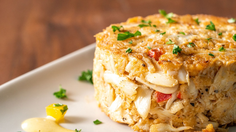 The crab cake from Stoney River Steakhouse and Grill