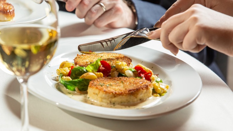 The crab cakes from Ocean Prime