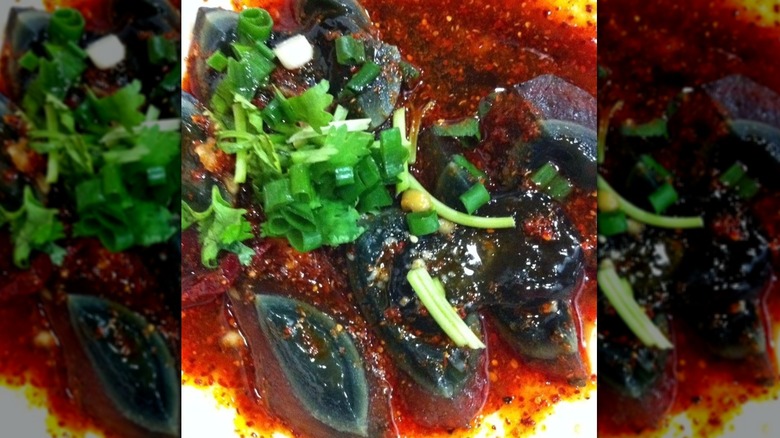 Century egg salad