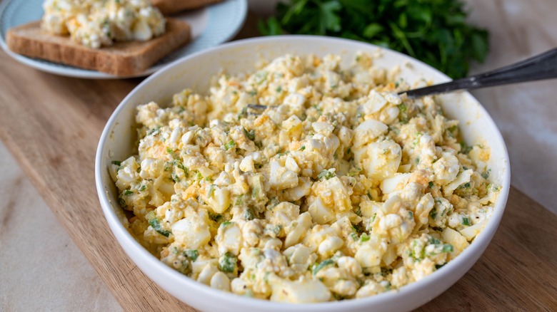 Bowl of egg salad