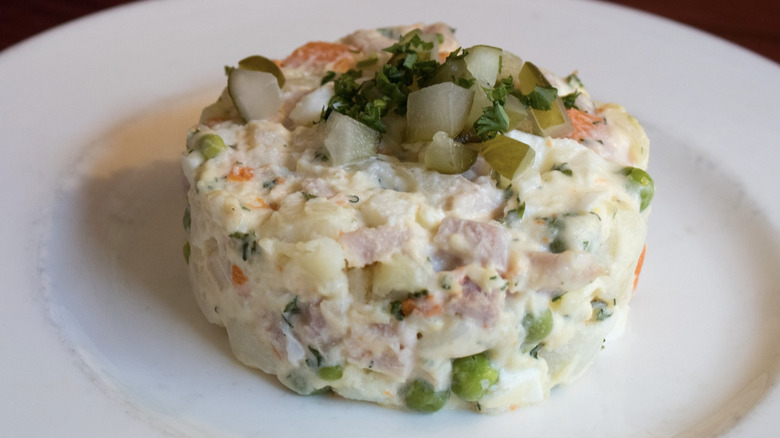 Russian egg salad Olivier salad