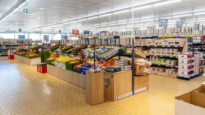 Lidl supermarket internal