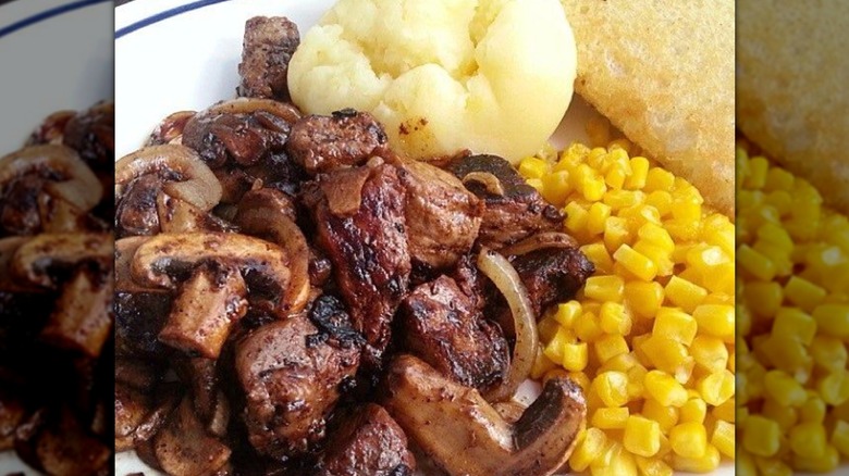 IHOP Sirloin Steak Tips on plate