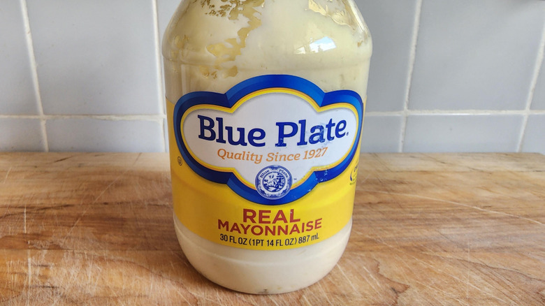 Blue Plate mayo jar