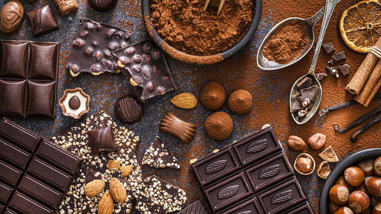 chocolate nuts and dried orange