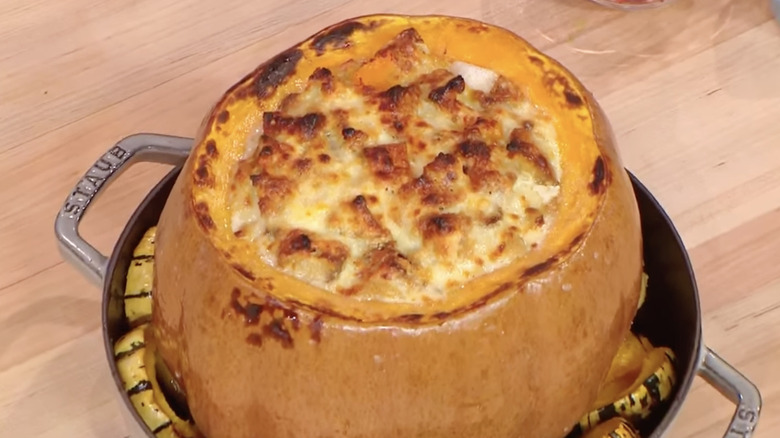 Cheese-stuffed pumpkin