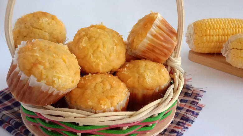 Salty honey butter corn muffins