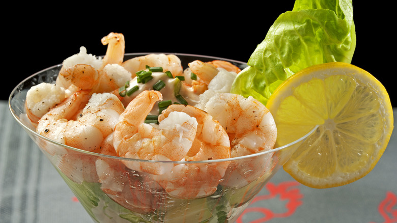 shrimp in cocktail glass