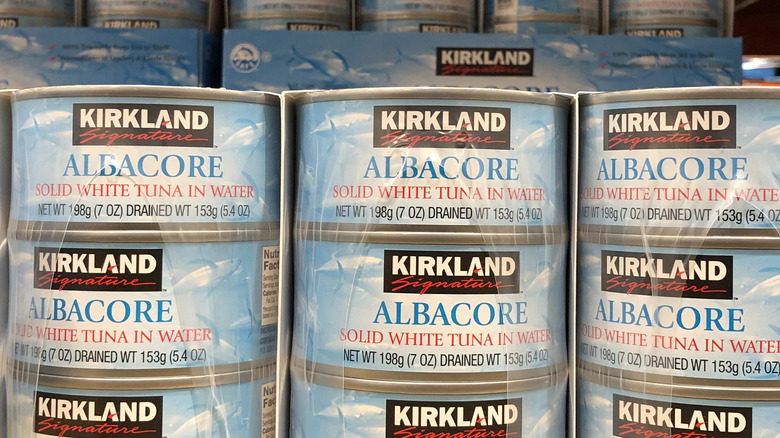 Kirkland Signature albacore tuna cans