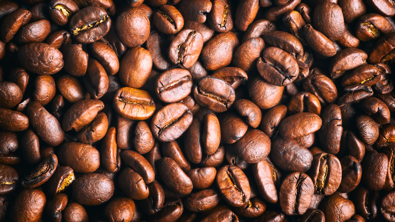 Stock photo of roasted coffee beans.