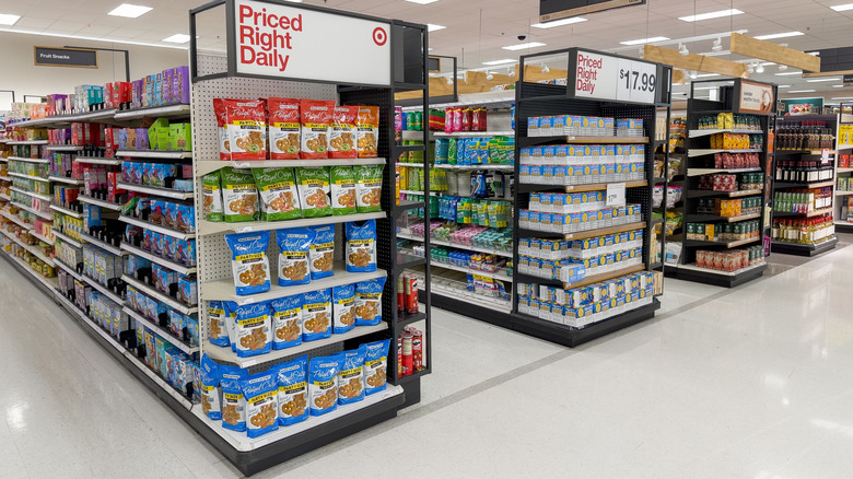 Food aisles at Target