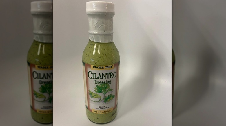 Bottle of Trader Joe's cilantro dressing