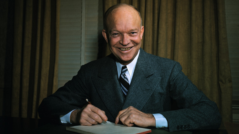 President Eisenhower smiling.