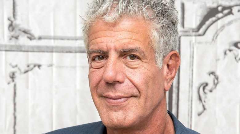 Headshot of Anthony Bourdain.