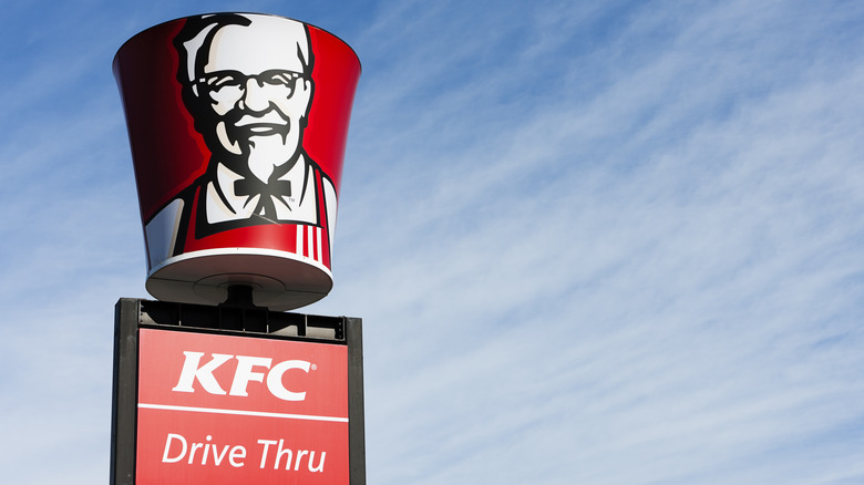 KFC drive-thru sign