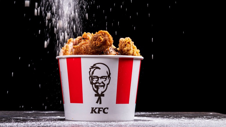 KFC bucket with chicken