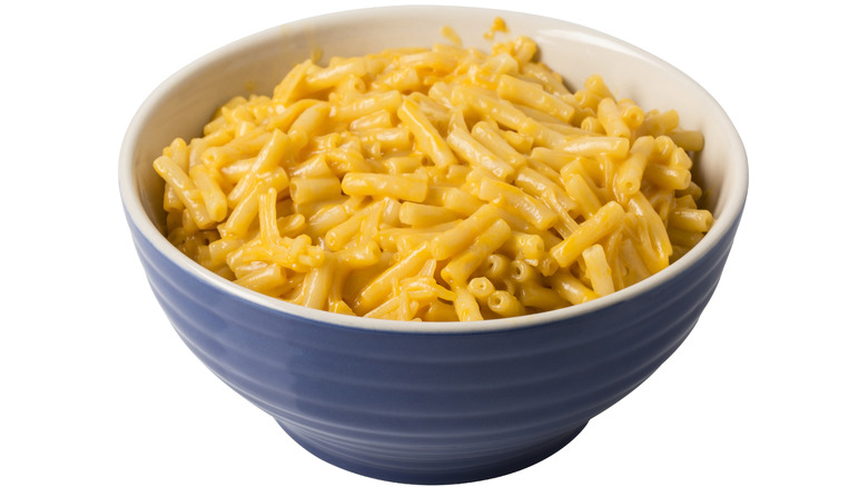 closeup of boxed mac and cheese