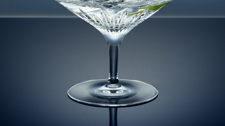 Martini served over ice