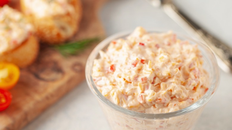 A side of pimento cheese.