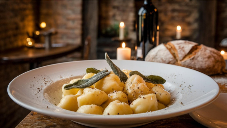 bowl of butter sage gnocchi