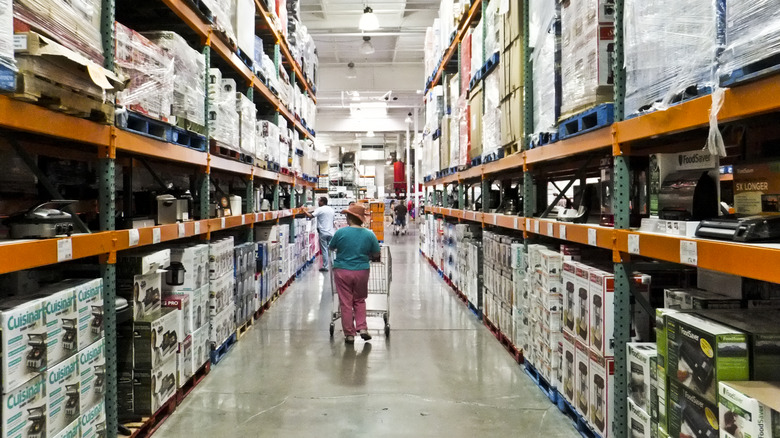 shopper walking through Costco