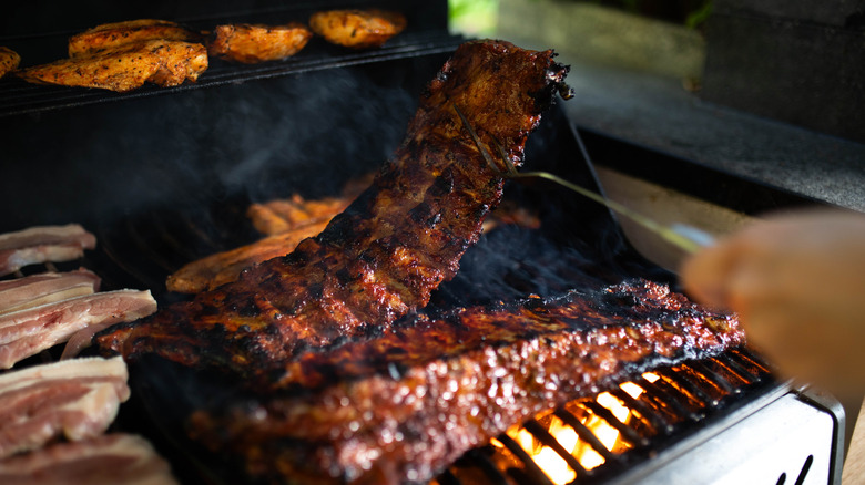 Ribs on the grill