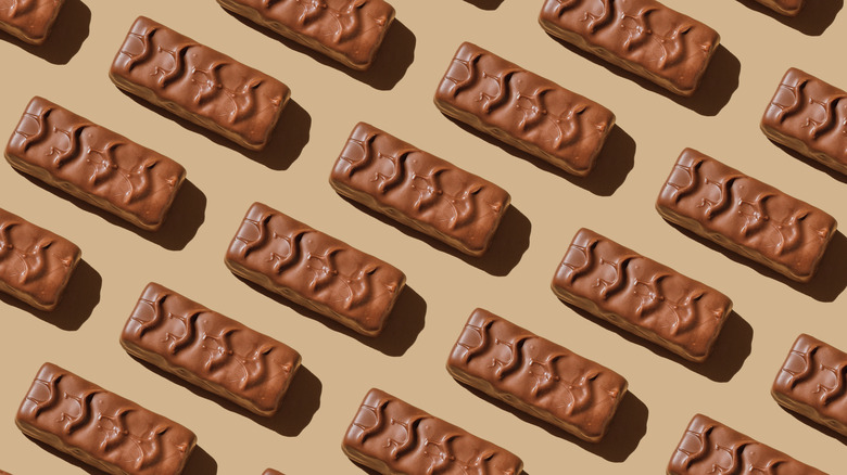 aesthetic rows of chocolate candy bars