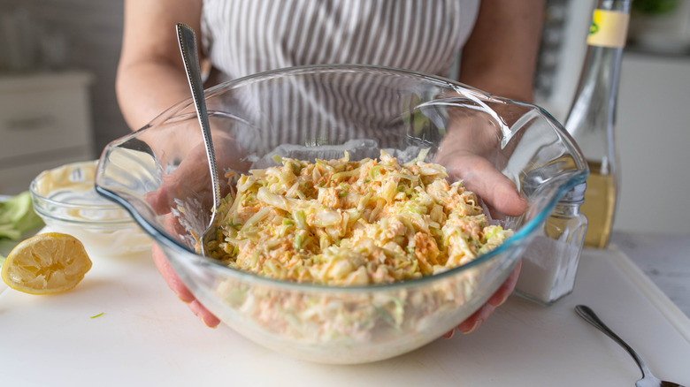 Coleslaw in a bowl