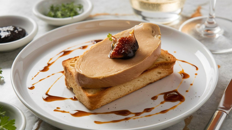 foie gras on toast with fig