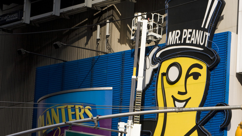 Mr. Peanut billboard in Time Square