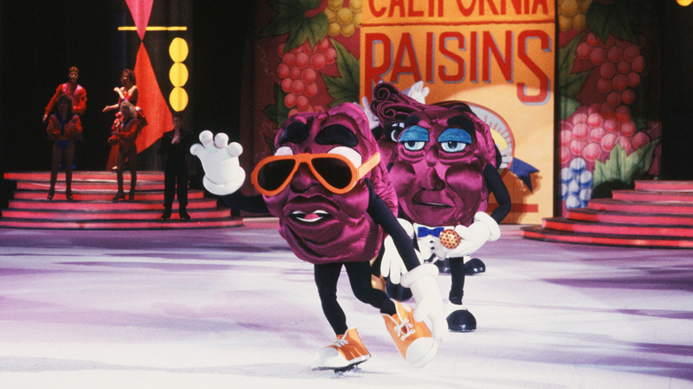 The California Raisins being performed on ice.